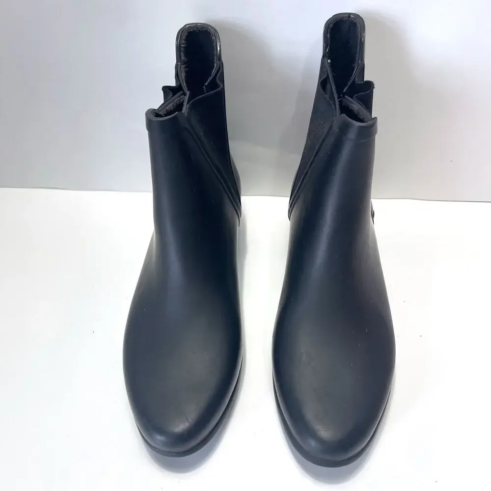LOEFFLER RANDALL Rain Slip on Chelsea Boots in Black Size 8